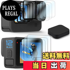 �y���������z�y9���zFitStill �����K���X�t�B�����Z�b�g �ɓK�pGo Pro Hero 12/ Hero 11/Hero 10 / Hero 9 Black �A���`�X�N���b�` | ���C����ʗp3�� + �T�u��ʗp3��+LED�ی�t�B����3��+�V���R�������Y�ی�
