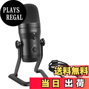 �y���������zFIFINE USB�}�C�N �R���f���T�[�}�C�N �X�e���I���R�[�f�B���O�}�C�N �~���[�g�{�^���Ɖ������j�^�[�\��3.5mm�C���z���[�q�t�� �ɐ������\ �p�\�R���^�� �Q�[������ ���C�u�z