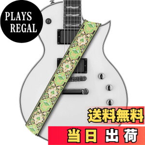 �y���������zAMUMU Guitar Strap Vintage Flower Jacquard for Acoustic, Electric and Bass Guitars -W/FREE Button and Blocks