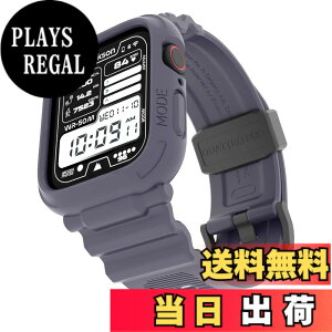 �y���������zelkson �A�b�v���E�H�b�` �o���h Apple Watch 45mm 44mm �o���p�[�P�[�X�t�� ���ȃ����Y�o���h Apple Watch SE iWatch Series 9 8 7 6 5 4�p, Quattro Pro Series �X�|�[�c�~���^���[�ی�P�[�X �v���e