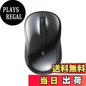 �y���������z�o�b�t�@���[ Bluetooth Blue LED �É� 3�{�^�� �}�E�X �u���b�N Windows/Mac/Chrome/Android/iOS/iPadOS�Ή� �d�r�������ő�450�� �y�� BSMBB105BK