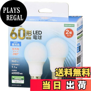 �y���������z�I�[��(OHM) LED�d�� E26 60�`���� �����F �S���� 2�� �I�[���d�@ LDA7D-G AG52 2P 06-4709