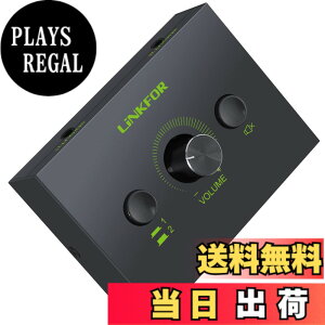 �y���������zLiNKFOR 2�|�[�g �I�[�f�B�I�X�C�b�`���[ 2����1�o��/1����2�o�� 3.5mm �w�b�h�t�H�� �X�C�b�` �X�s�[�J�[ �Z���N�^�[ �ؑ֊� �X�v���b�^�[ �d���s�v ���ʒ����ł� �~���[�g�@�\ 3.5mm