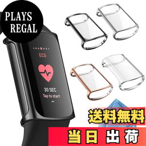 �y���������zFintie for Fitbit Charge 6 / 5 �P�[�X �N���A �\�t�g TPU ���b�L �X�N���[���J�o�[ �S�ʕی�o���p�[ �V�F�� �E���ȒP �ϏՌ��� �t�B�b�g�r�b�g �ی�J�o�[ (4�Z�b�g)(�V���o�[/�N���A/