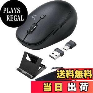 �y���������z�T�����_�C���N�g ���C�����X�}�E�X �[�d�� �É� Type-C Type-A 5�{�^�� (�߂�/�i�ރ{�^������) dpi�ؑ� �X�}�z�X�^���h���|�[�`�t�� 400-MAWC173BK