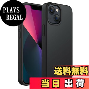 �y���������zJETech iPhone13 mini �V���R���P�[�X(5.4�C���`��p) �V���L�[�\�t�g�^�b�`�t���{�f�B�ی�P�[�X �}�C�N���t�@�C�o�[���C�j���O�t���ϏՌ��J�o�[ (�u���b�N)