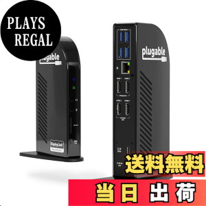�y���������zPlugable 14-in-1 USB-C �h�b�L���O�X�e�[�V���� HDMI 4�䃂�j�^�[�Ή� 100W �[�d - Windows �p Thunderbolt 3 /4 �Ή��iUSB-C x1�AUSB 3.0 x1�A�C�[�T�l�b�g�ASD �J�[�h���[�_�[�A�I�[�f�B�I���o�̓|