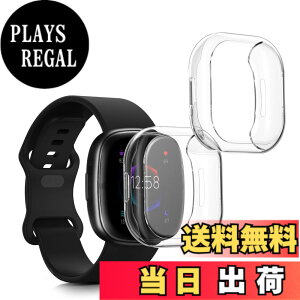 �y���������zkwmobile 2x �P�[�X Fitbit Versa 4 / Sense 2�Ή� �J�o�[ - �t���J�o�[ �V���R�� �ϏՌ� �S�̕ی� ����