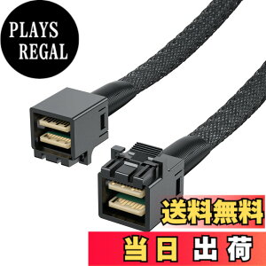 �y���������z10Gtek ���� Mini SAS HD SFF-8643 �P�[�u��, �T�C�h�o���h�t��, 0.3���[�g��, �܂肽���ݎ�, �t���L�V�u��