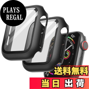 �y���������zJETech Apple Watch SE 3/2/1 (2025/2022/2020) / Series 6 5 4 44mm�p �P�[�X �t�B�����t�� �A�b�v���E�H�b�` �S�ʕی�J�o�[ �����K���X�t�B�������� �����x 2�Z�b�g (�u���b�N)