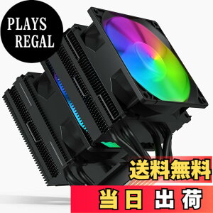 �y���������zupHere CPU�N�[���[�T�C�h�t���[�^ ARGB��� �f���A��92mmLED�t�@���̗p �q�b�g�p�C�v6�{ AURA Sync���� 5V 3PIN ARGB/SATA Auto �É� AM4�Ή��yD96C�z