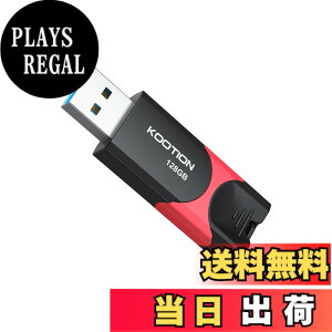 �y���������zKOOTION USB������ 128GB USB 3.0 (USB3.2 Gen 1)�X���C�h�� PS4����m�F�� �������[�X�e�B�b�N �t���b�V�������� �ǎ�ő�80MB/�b �u���b�N