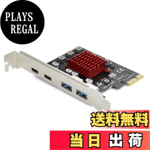�y���������zELUTENG USB3.1���݃{�[�h 4�{�[�h �y2 USB-A & 2 USB-C�z 5Gbps PCIE�C���^�[�t�F�[�X�J�[�h USB3.0�g���J�[�h PCI-Express3.0�ڑ� PCI-E X1/X4/X8/X16 Windows 11/10/8/7/XP/Vista�Ή�