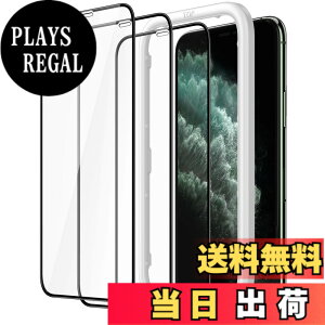 �y���������zJETech iPhone11ProMax/iPhoneXSMax (11 Pro Max/XS Max6.5�C���`��p) �S�ʕی�t�B���� �����K���X�t�B���� ���� �K�C�h�g�t�� �P�[�X�Ɋ��Ȃ� HD�N���A 3���Z�b�g