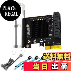 �y���������zGLOTRENDS SA3026-C 6�|�[�g���݃{�[�hPCIe X4 SATA�g���J�[�h�ASATA����ѓd���P�[�u���t���AWindows�ALinux�AMac OS�ANAS�Ή�