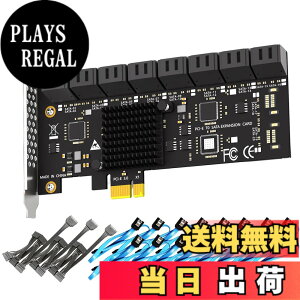 �y���������zGLOTRENDS SA3116-C 16�|�[�g ���݃{�[�h PCIe X1 SATA�g���J�[�h�ASATA����ѓd���P�[�u���t���AWindows�ALinux�AMac OS�ANAS�Ή�