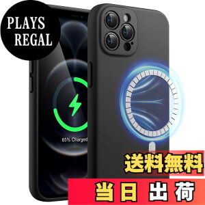 �y���������zJETech iPhone12ProMax (12 Pro Max 6.7�C���`��p) �}�O�l�b�g �V���R���P�[�X MagSafe�Ή� �V���L�[�\�t�g�^�b�`�̓d�b�J�o�[ �J���������Y�ی� (�u���b�N)