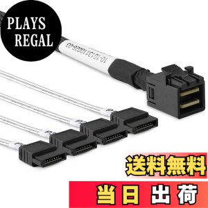 �y���������z10Gtek Mini SAS 6G���� HD SFF-8643 to 4X SATA 7pin �n�[�h�f�B�X�N �f�[�^�T�[�o�[RAID�P�[�u��,0.5���[�g��