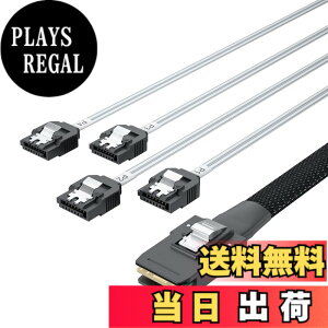 �y���������z10Gtek Mini SAS 6G���� 36Pin(SFF-8087) �I�X to 4x SATA 7Pin ���X �t�@���A�E�g �P�[�u��, 0.8���[�g��