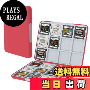 �y���������zPGRTYOF 3DS/DS �J�[�h�P�[�X 24 �����[ NS/3DSXL/2DS/2DSXL/DSi �Ή� �Q�[���J�Z�b�g�����|�[�`�w�ԐF�x