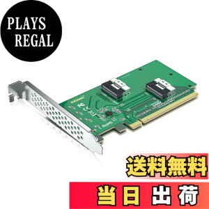 �y���������z10Gtek PCIe to SFF-8654 �A�_�v�^�[�J�[�h,U.2 NVMe SSD,PCIe4.0 X16,(2x) 8i SFF-8654