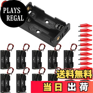 �y���������zXiatiaosann �P3�d�r�P�[�X 2�{ 3V�o�b�e���[�z���_�[ 2x 1.5V AA�d�r �{�b�N�X LED���C�g�X�g���b�v�p ���[�h���t�� �o�b�e���[ �{�b�N�X �P�[�X �d�r �z���_�[�A10��