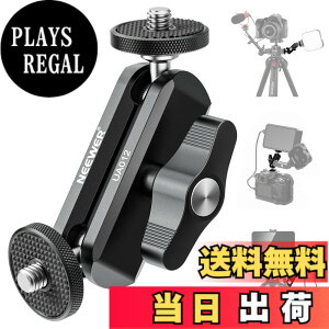 �y���������zNEEWER �t���L�V�u���֐ߎ��}�W�b�N�A�[�� �f���A���{�[���w�b�h CNC���H�A���~�j�E������ 1/4�l�W�ƃl�W���t�� �J�������j�^�[ LED���C�g �}�C�N �O�r�p SmallRig�ɑΉ� UA012