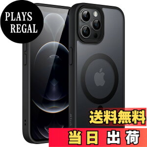 �y���������zJETech iPhone 12 Pro Max 6.7�C���`�p (12ProMax) �}�O�l�b�g �P�[�X MagSafe�ɑΉ� �������̃}�b�g�w�� ���^ �ϏՌ� �J�o�[ (�u���b�N)