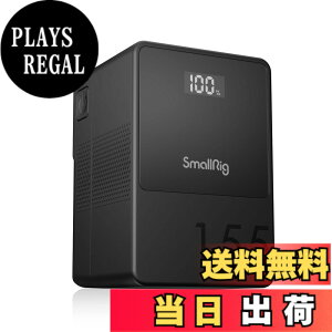 �y���������zSmallRig VB155 �~�j V �}�E���g �o�b�e���[ V�o�b�e���[ 10500mAh(155Wh/14.8V) OLED �X�N���[�� 65W PD USB-C �}���[�d D-TAP & USB-A �f���A�� DC �|�[�g �J���� COB LED�r�f�I���C�g �X�}�[�g�t�H��