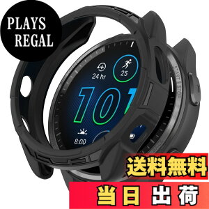 �y���������z�mRuenTech�n�Ή�GARMIN Forerunner 965�P�[�X �ی�P�[�X Garmin Forerunner 965�p�J�o�[ 6�F�I �\�t�g�V���R���� �v���e�N�^�[�J�o�[ �ϏՌ� �y�� ���t���ȒP (�u���b�N)