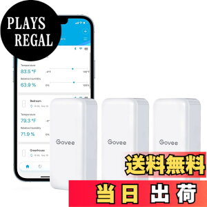 �y���������zGovee Bluetooth �����x�v ���x�v ���x�v �f�W�^�� ���C�����X �����x �����΍� �A���[�� �ُ�ʒm �C���e���A �R���p�N�g �Z���T�[3�� �� �C���t���G���U�΍� �����x�Ǘ� ���� �n��