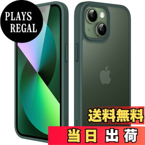 �y���������zJETech �}�b�g�P�[�X iPhone 13 Mini 5.4�C���` �ϏՌ����~���^���[�O���[�h�̗����h�~ ������̔������̔w�ʓd�b�J�o�[ �w��h�~ (�Z���ΐF)