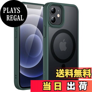 �y���������zJETech iPhone 12 mini 5.4�C���`�p �}�O�l�b�g �P�[�X MagSafe�ɑΉ� �������̃}�b�g�w�� ���^ �ϏՌ� �J�o�[ (�Z���ΐF)