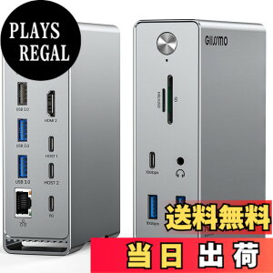 �y���������zGIISSMO Macbook Pro/Air��p 14-IN-2 �h�b�L���O�X�e�[�V���� Type c Dock 3��ʃ��[�h �g���v���f�B�X�v���C�Ή� MST�@�\ 4K��60Hz HDMI�|�[�g 100W�o�� 10Gbps USB-A�|�[�g USB-C�|�[�g USB3.2 Gen2�Ή� 