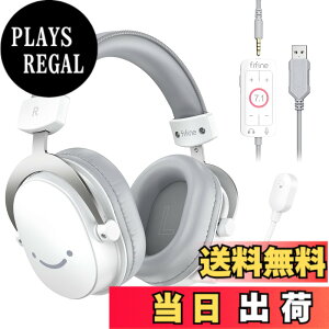 �y���������zFIFINE �Q�[�~���O�w�b�h�Z�b�g 7.1�T���E���h�T�E���h �L�� 3.5mm/USB�ڑ� 50mm�h���C�o�[ �E�����S�w�����}�C�N�t�� PC/�X�}�z/Nintendo Switch/PS4/PS5�ɑΉ� ���ʒ��߉\ ���^ �Q�[�� 