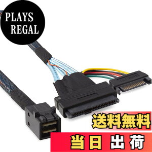 �y���������z10Gtek 12G ���� Mini SAS SFF-8643 to U.2 SFF-8639 NVMe SSD�P�[�u���A15�s�� �I�XSATA�d���R�l�N�^�t���APCIe 4.0�A85�I�[���A0.5m