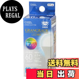 �y���������z�I�[���d�@ LED�d�����` E17 60�`����/60W���� �����F Ra93�����F �����Ή� �f�M�ގ{�H���Ή� �~�j�N���v�g���` 5�N LDA6D-G-E17 RA 06-5565 OHM