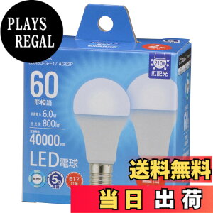 �y���������z�I�[���d�@ LED�d�����` E17 60�`����/60W���� �����F �����Ή� �f�M�ގ{�H���Ή� �~�j�N���v�g���` 5�N 2�� LDA6D-G-E17 AG62P 06-5550 OHM
