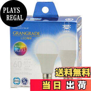 �y���������z�I�[���d�@ LED�d�����` E17 60�`����/60W���� �����F Ra93�����F �����Ή� �f�M�ގ{�H���Ή� �~�j�N���v�g���` 5�N 2�� LDA6D-G-E17 RA 2P 06-5568 OHM
