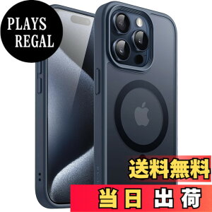 �y���������zJETech iPhone15ProMax 6.7�C���`�i15 Pro Max�j�p �}�O�l�b�g �P�[�X MagSafe�ɑΉ� �������̃}�b�g�w�� ���^ �ϏՌ� �J�o�[ (�X�g�[���u���[)