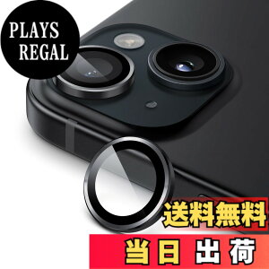 �y���������zJETech �J���������Y�t�B���� iPhone 15 6.1�C���`/iPhone 15 Plus 6.7�C���`�p 9H�����K���X �ʂ̋��������O�J�o�[ HD�N���A 1�Z�b�g (�~�b�h�i�C�g)