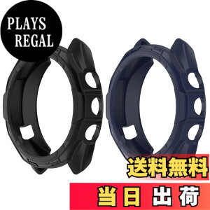 �y���������zSHEAWA for Garmin�K�[�~�� Approach S70 47mm �P�[�X �J�o�[ 2�Z�b�g TPU�S�� �ی�P�[�X �݊��i �ی�J�o�[ �ϏՌ� �A�N�Z�T���[ (�u���b�N+�~�b�h�i�C�g�u���[)