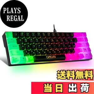 �y���������zCHONCHOW �Q�[�~���O�L�[�{�[�h ���^ 68�L�[60%���^�f�U�C�� ���� PS4/PS5�Ή� ����L�[�{�[�h RGB�o�b�N���C�g �e���L�[���X �L�[�{�[�h �p��z�� USB�L�� Windows 10/8/7/xp/VISTA PC/�m�[�g