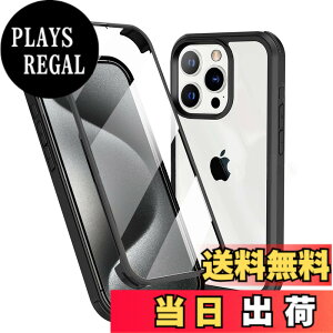 �y���������zMQman iPhone15Pro �P�[�X ���ʓ��� �O�ʃK���X+�w��PC�v���[�g 360°�S�ʕی� 100����ʃ^�b�`���x �ϏՌ� �����K���X �t�����g+�o�b�N�v���[�g �y�� ���C�����X�[�d�Ή� �O�� ���� �J