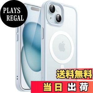 �y���������zJETech iPhone 15 Plus 6.7�C���`�p �}�O�l�b�g �P�[�X MagSafe�ɑΉ� �������̃}�b�g�w�� ���^ �ϏՌ� �J�o�[ (�u���[)