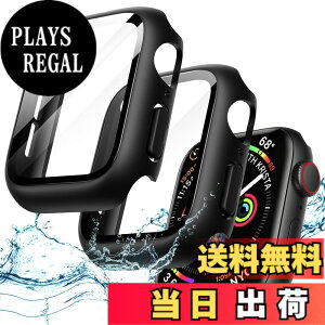 �y���������zJETech Apple Watch SE 3/2/1 (2025/2022/2020) / Series 6 5 4 44mm�p �h���P�[�X �t���ی�t�B�����t�� �����K���X�t�B�������� �n�[�hPC�o���p�[ �S�ʕی�J�o�[ 2�Z�b�g (�u���b�N)