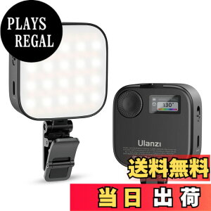 �y���������zUlanzi U60 LED�r�f�I���C�g ���^ �����N���b�v�t�� �N�C�b�N�����[�X 360°RGB 2500-9000K�F���x �P�x���� 2500mAh Type-C �[�d�� �⏕�Ɩ� �B�e���C�g �J�������C�g DJI Osmo Pocket Action Mobile/Gop