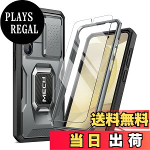 �y���������zTongate Samsung Galaxy S24 Plus �P�[�X�A�����K���X���X�N���[���v���e�N�^�[�t�A�S�g�ی�A�R�p���̑ϐk Galaxy S24 + Plus �g�уP�[�X�i2024�j�����O�u���P�b�g�ƃX���C�h�J�����J�o�[��