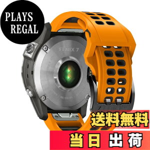 �y���������zQuickFit 26mm �ւ��o���h QuickFit 26mm - Garmin Fenix 8 51mm/Fenix 7X Pro/Instinct 2X/Fenix 7X/6X GPS/6X Pro/6X Sapphire GPS/5X GPS/5X Plus �Ή� �V���R���� �T�C�Y���߉\ �e�͐� �����x���g (orange)