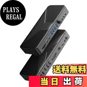 �y���������zYottamaster USB C �h�b�L���O�X�e�[�V���� 20 in 1 Type C Dock 4��ʏo�� 4K HDMI/DP/VGA�o�� 10Gbps USB3.2 GEN2 PD60W&18W�[�d�|�[�g/RJ45/3.5mm �I�[�f�B�I+�}�C�N+ 2-in-1/USB-A/USB-C/SD&TF�J�[�h�X���b�g��